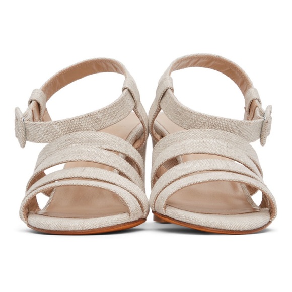 Maryam Nassir Zadeh Palma 3" Heel Sandals Flax 36 - Picture 9 of 10